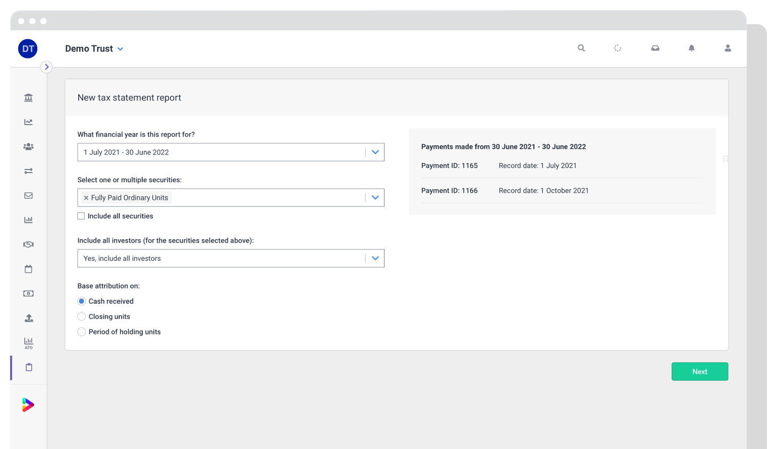 Tax statements – Registry Direct